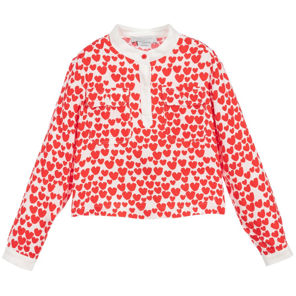 Stella McCartney Kids - Red Heart Viscose Blouse | Childrensalon