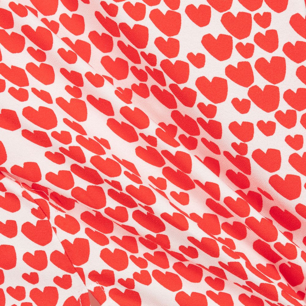 Stella McCartney Kids-Red Heart Viscose Blouse | Childrensalon Outlet