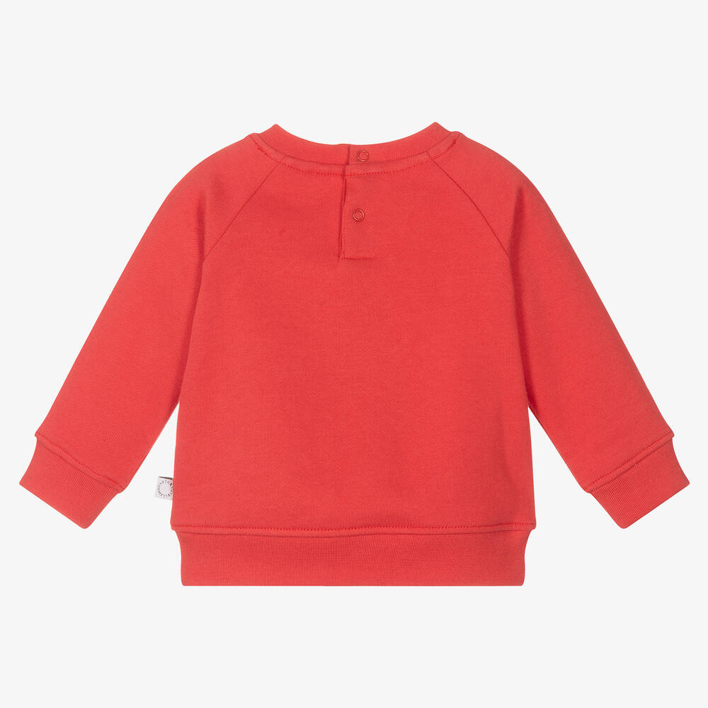 Stella McCartney Kids-سويتشيرت قطن عضوي لون أحمر للأطفال | Childrensalon Outlet
