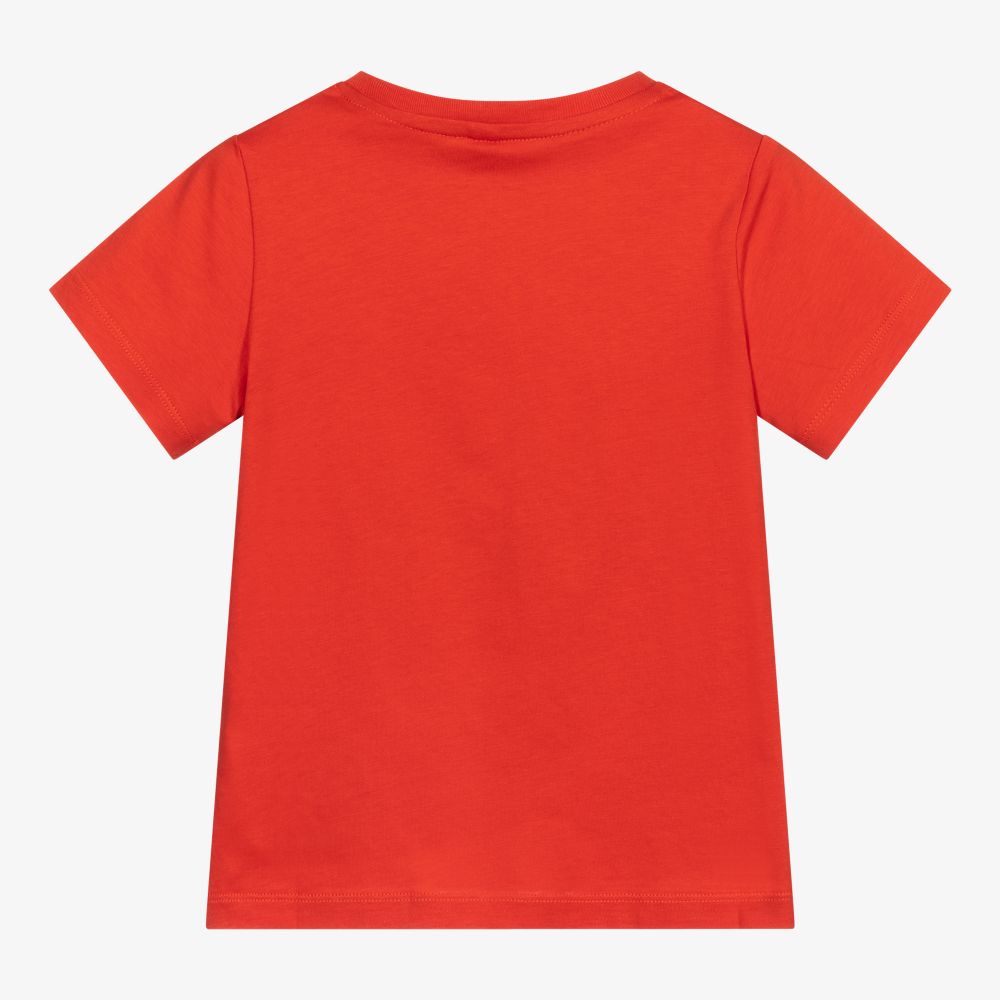 Stella McCartney Kids-Красная футболка из органического хлопка | Childrensalon Outlet