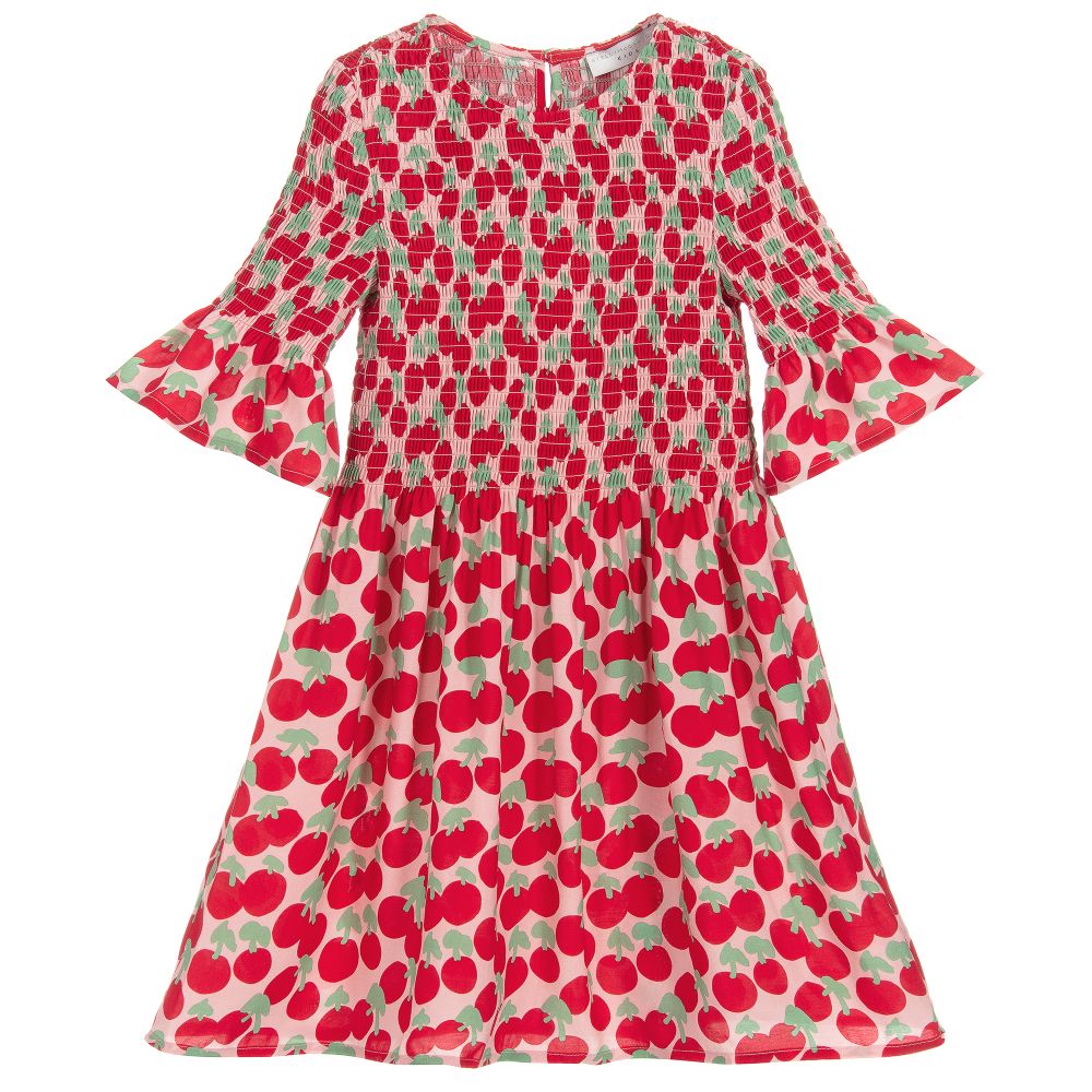 Stella McCartney Kids -  Red & Pink Cherry Print Dress | Childrensalon