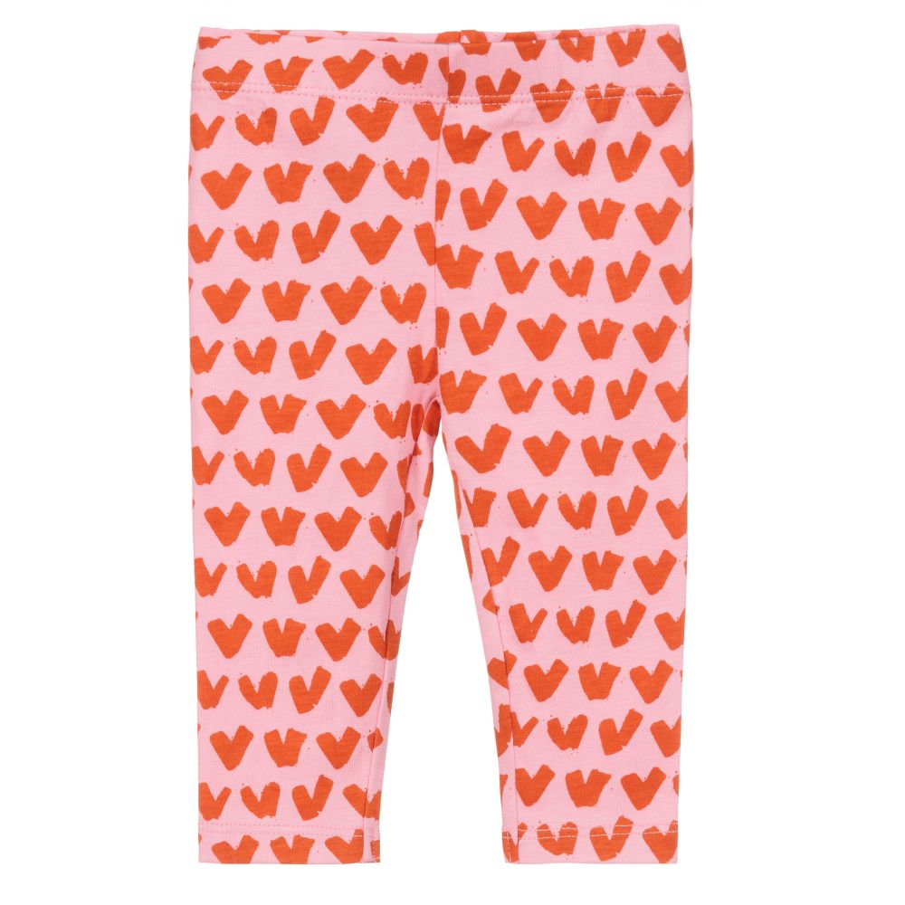 Stella McCartney Kids - Red & Pink Cotton Leggings | Childrensalon