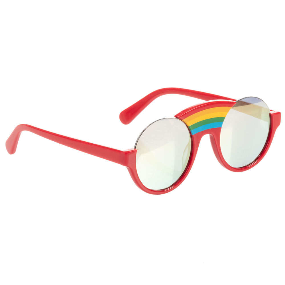Stella McCartney Kids - Красные солнцезащитные очки с радугой | Childrensalon
