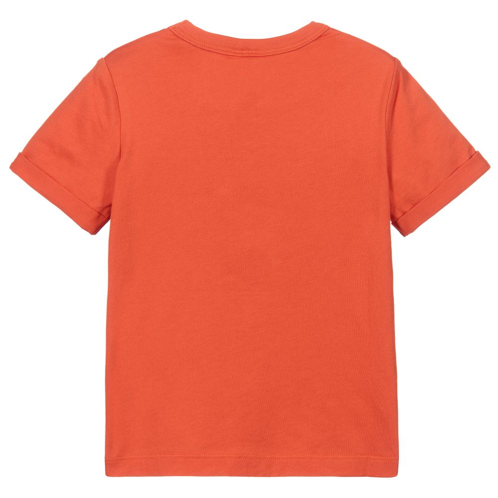 Stella McCartney Kids - Red Smiling Badge T-Shirt | Childrensalon Outlet
