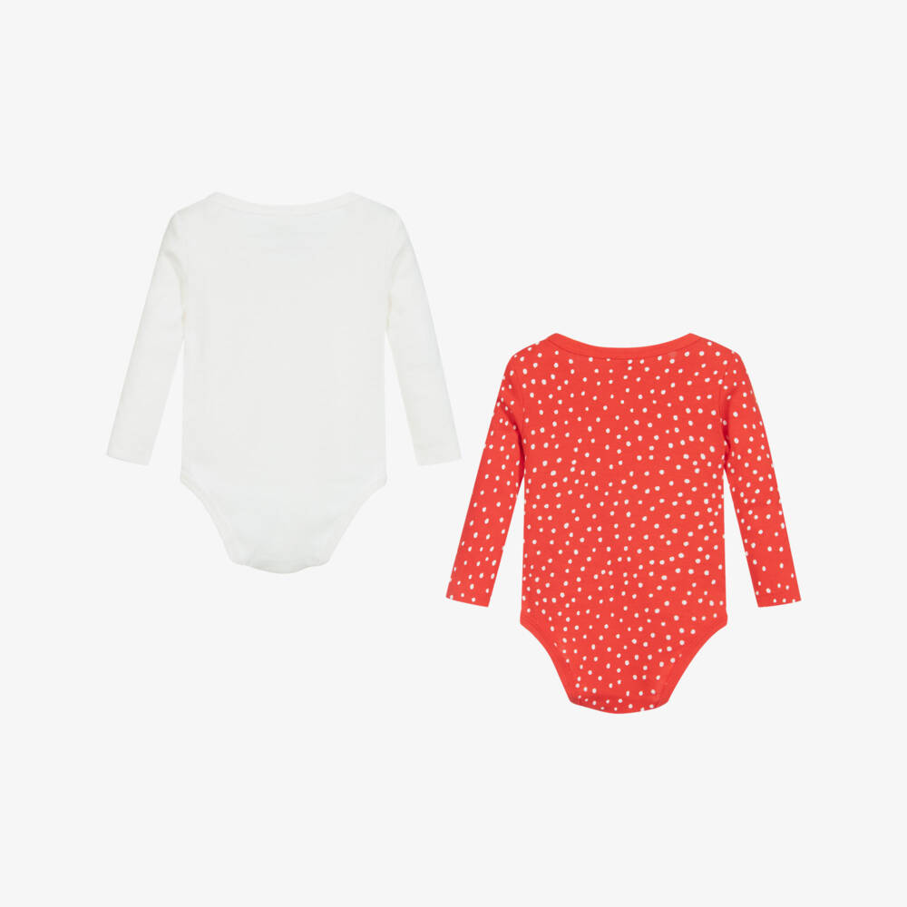 Stella McCartney Kids-Комплект красного и белого боди | Childrensalon Outlet