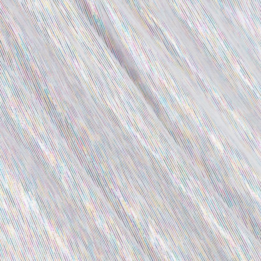 Stella McCartney Kids-Серебристое платье из хлопка с люрексом | Childrensalon Outlet