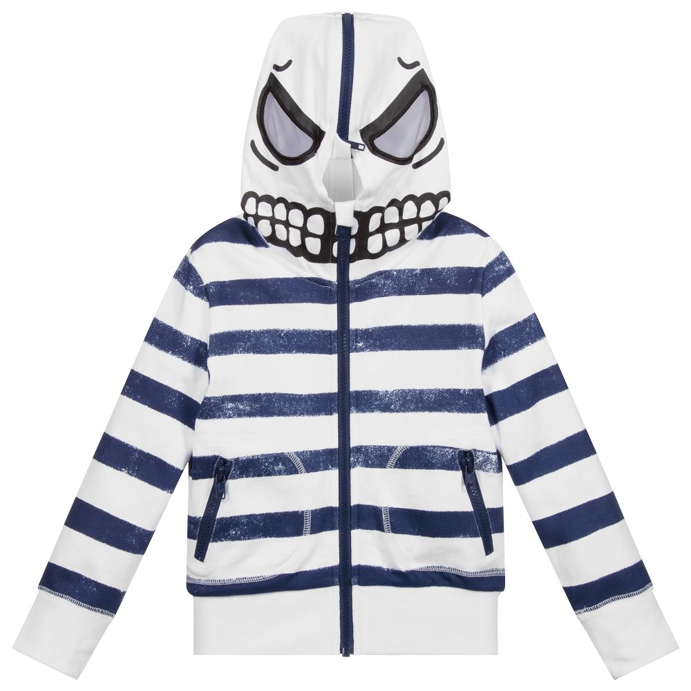 Stella McCartney Kids Skull Cotton Zip Up Hoodie Childrensalon Outlet