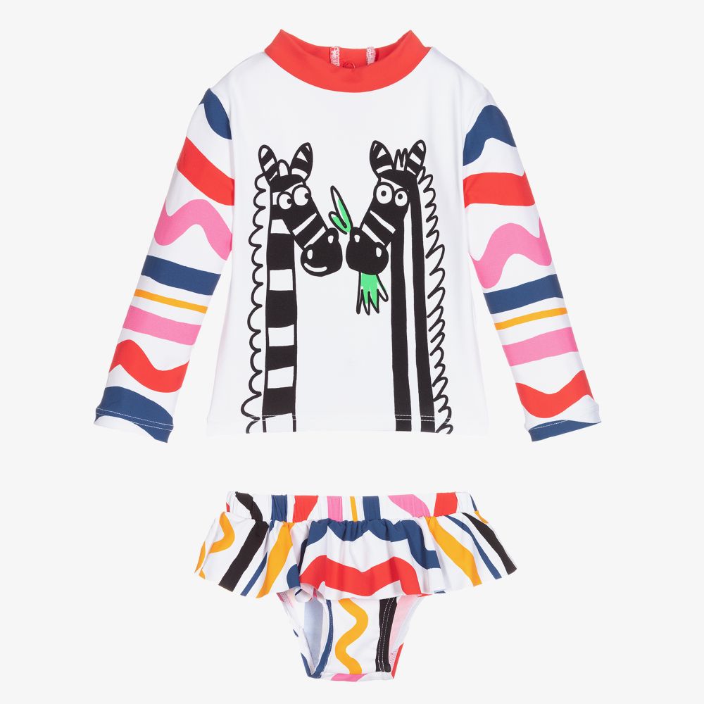 Stella McCartney Kids - Солнцезащитный топ с плавками для малышек (UPF50+) | Childrensalon