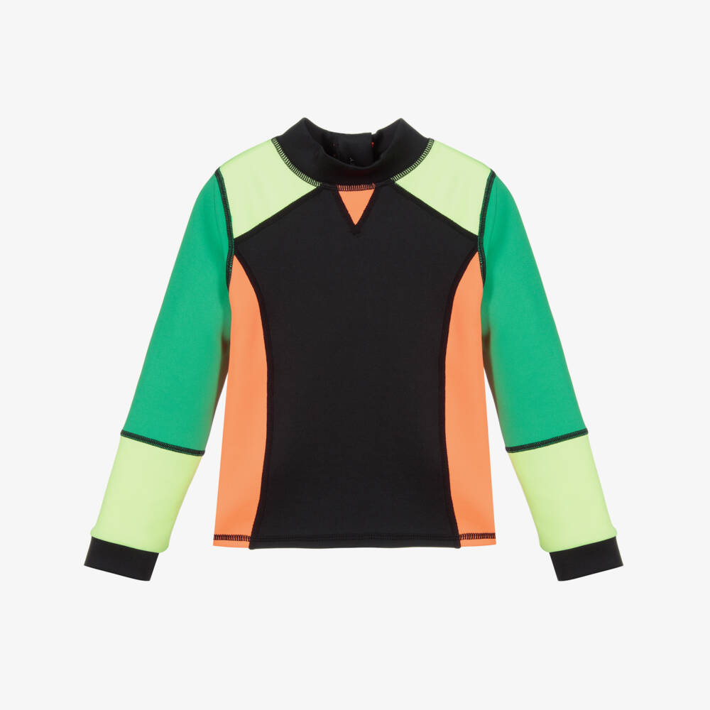 Stella McCartney Kids-توب سباحة واقي لون أسود (+UPF50) | Childrensalon Outlet