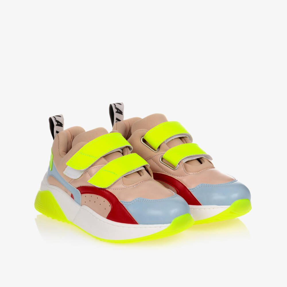 Stella McCartney Kids-Бежево-желтые кроссовки для подростков | Childrensalon Outlet