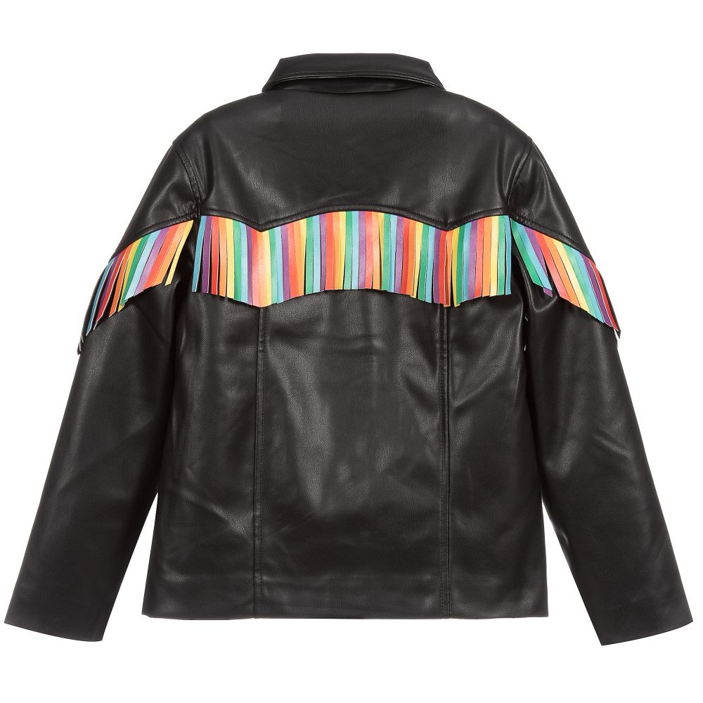 Stella McCartney Kids Teen Black Faux Leather Jacket