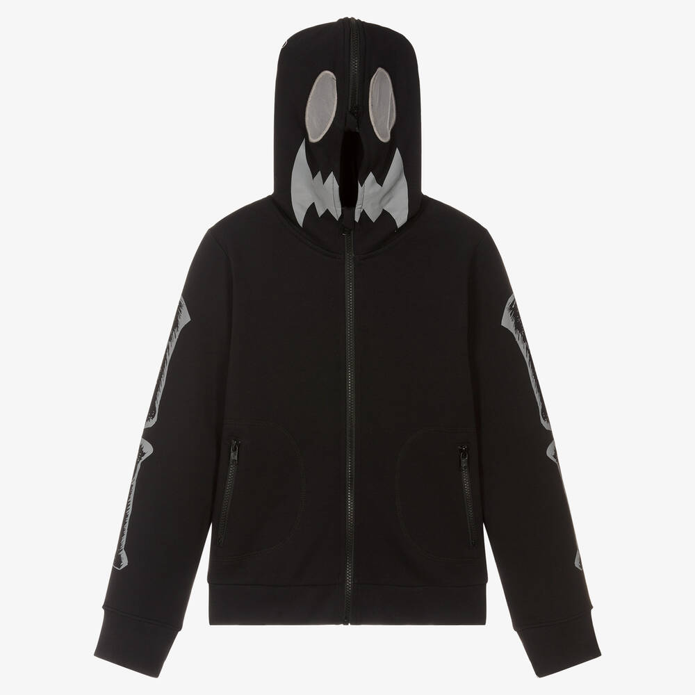 Stella McCartney Kids - Teen Black Ghost Zip-Up Hoodie | Childrensalon