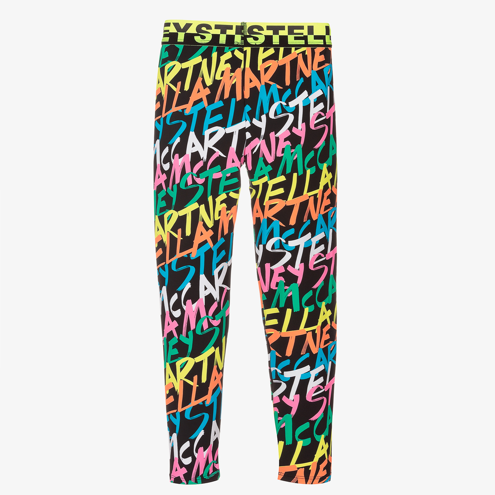 Stella McCartney Kids-Черные легинсы для подростков (UPF50+) | Childrensalon Outlet