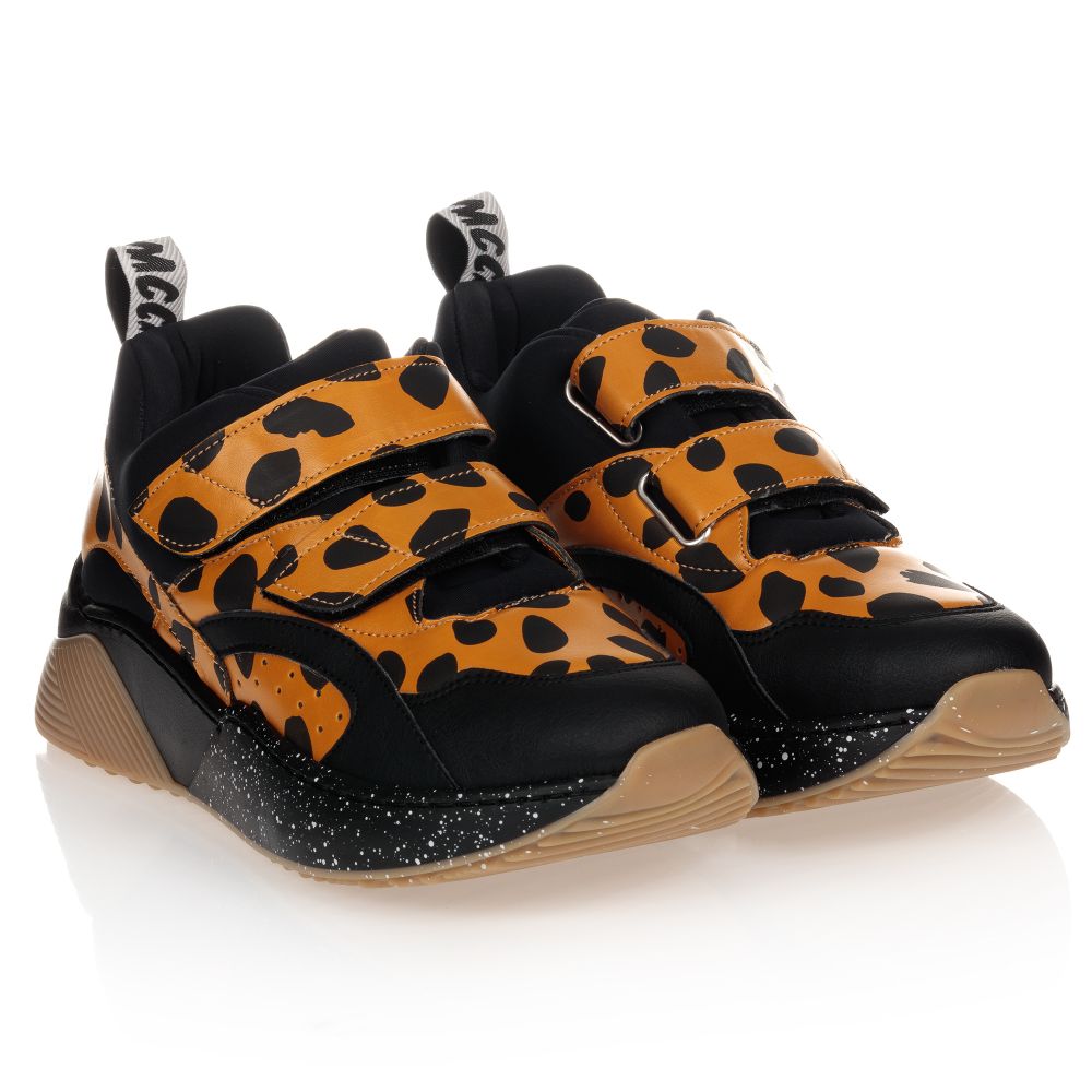 Stella McCartney Kids - Teen Black Logo Trainers | Childrensalon