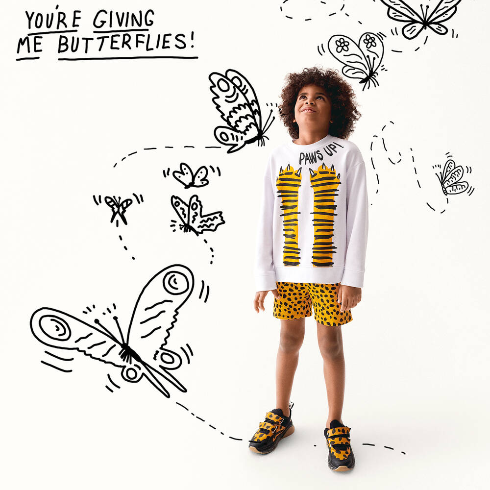 Stella McCartney Kids-Teen Black Logo Trainers | Childrensalon Outlet