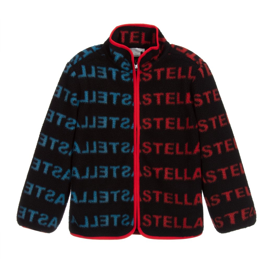 Stella McCartney Kids Ski Wear Capsule - Teen Black Logo Zip-Up Top | Childrensalon