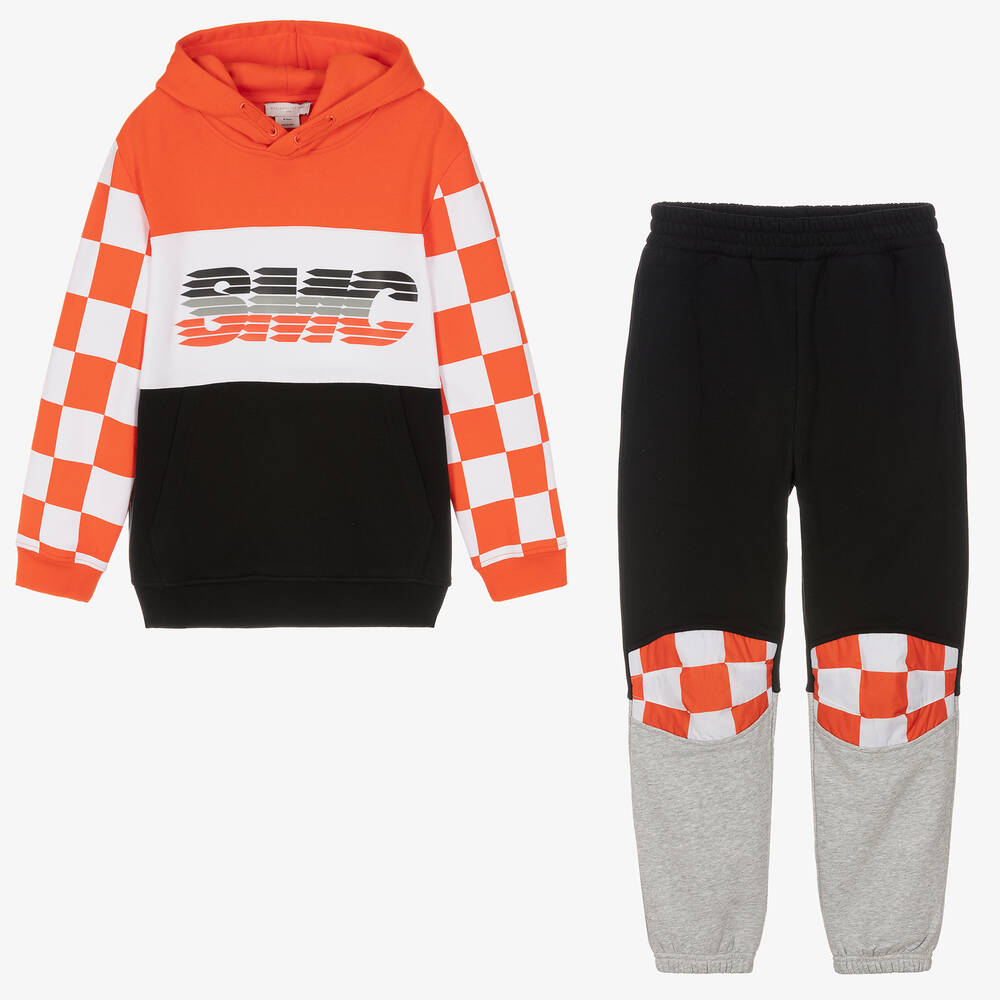 Stella McCartney Kids - Teen Black & Orange Tracksuit | Childrensalon