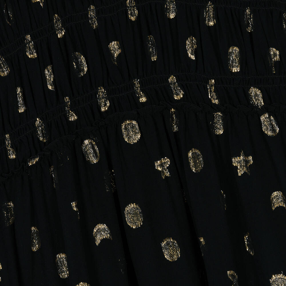 Stella McCartney Kids-Teen Black Silk Chiffon Dress | Childrensalon Outlet