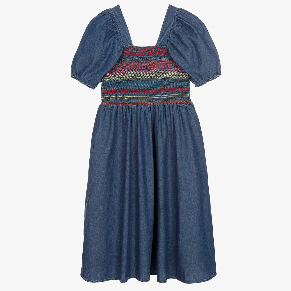 Stella McCartney Kids-Teen Blue Chambray Maxi Dress | Childrensalon Outlet