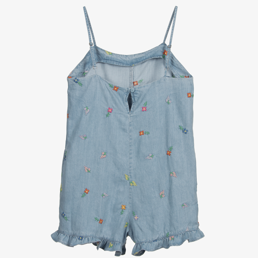 Stella McCartney Kids Teen Blue Chambray Playsuit