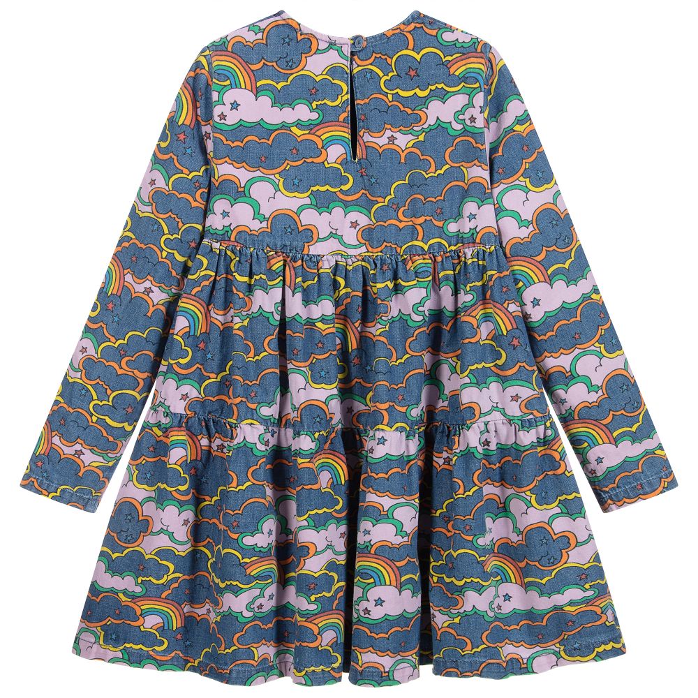 Stella McCartney Kids Teen Blue Cloud Denim Dress Childrensalon Outlet