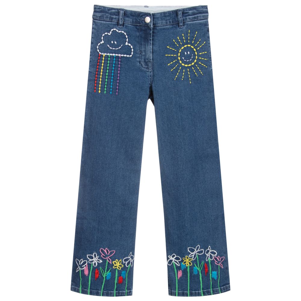 Stella McCartney Kids - Teen Blue Denim Flared Jeans | Childrensalon