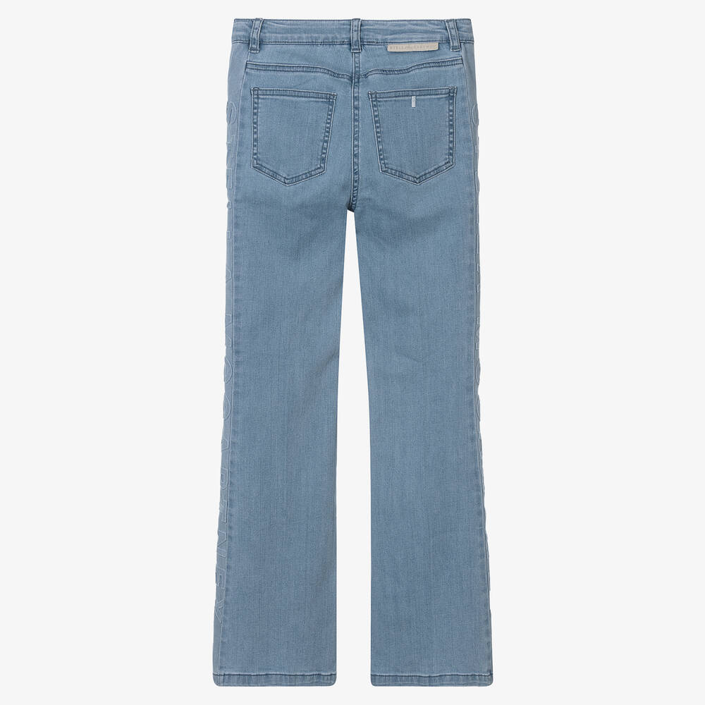 Stella McCartney Kids-Синие джинсы-клеш для подростков | Childrensalon Outlet