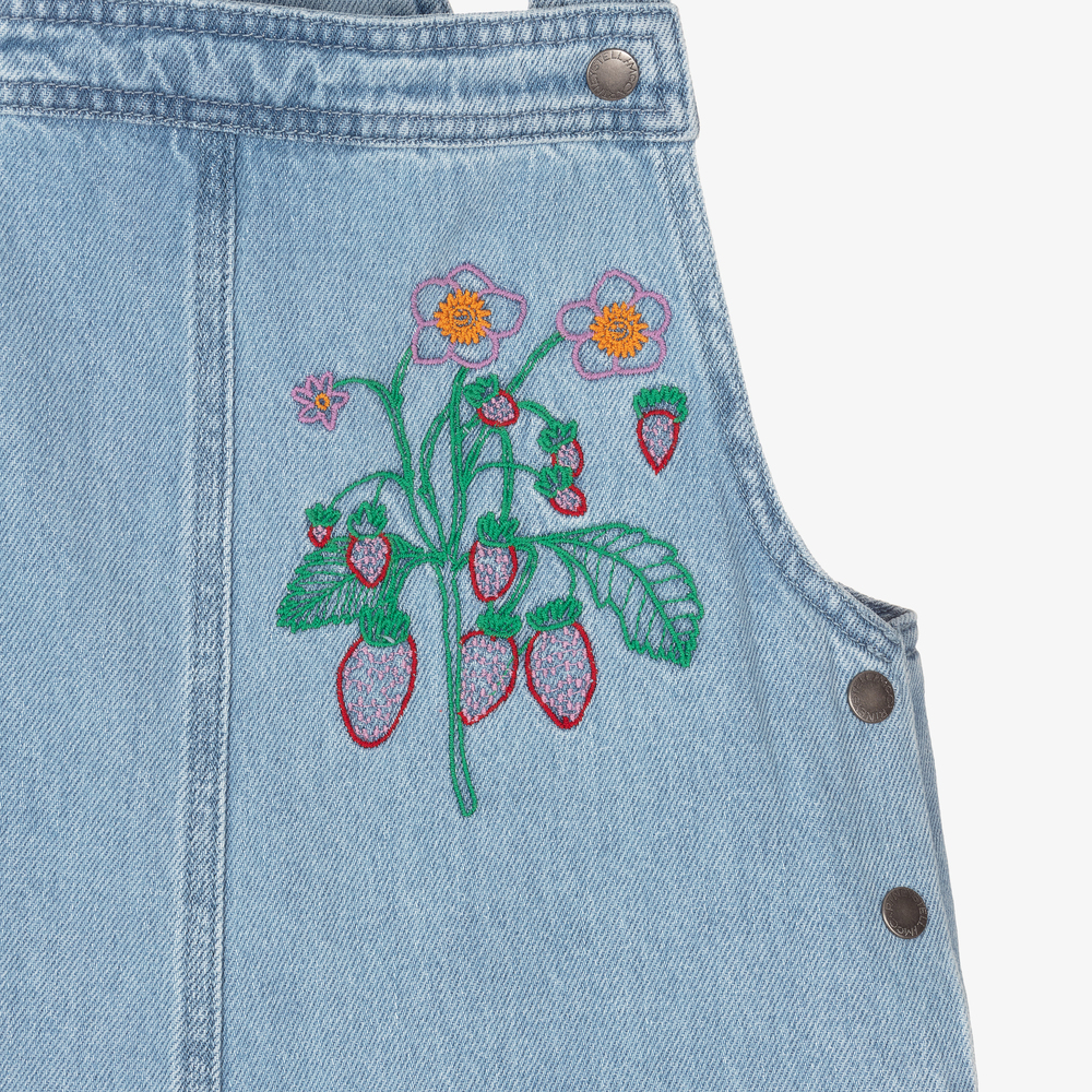 Stella McCartney Kids-Teen Blue Dungaree Shorts | Childrensalon Outlet