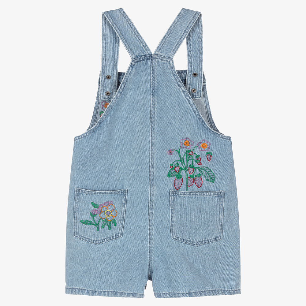 Stella McCartney Kids-Teen Blue Dungaree Shorts | Childrensalon Outlet