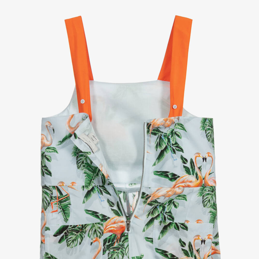 Stella McCartney Kids-Teen Blue Flamingos Jumpsuit | Childrensalon Outlet