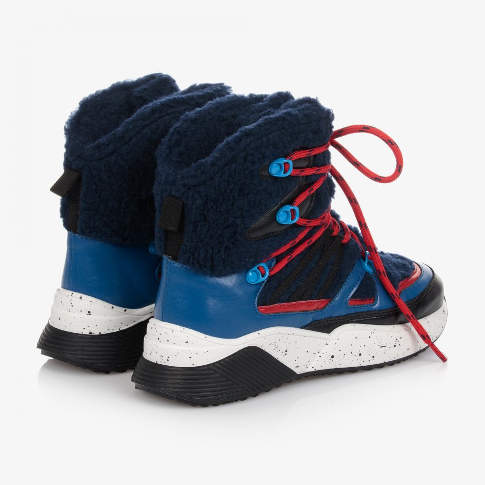 Stella McCartney Kids-Teen Blue Hiking Boots | Childrensalon Outlet
