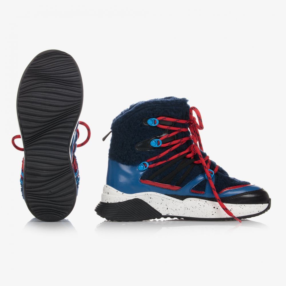 Stella McCartney Kids-Teen Blue Hiking Boots | Childrensalon Outlet