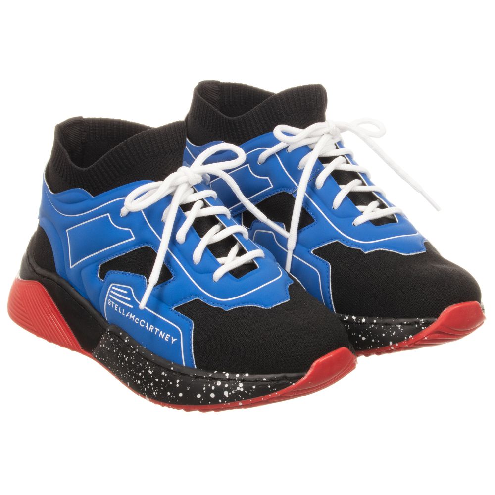 Stella McCartney Kids - Teen Blue Logo Trainers | Childrensalon