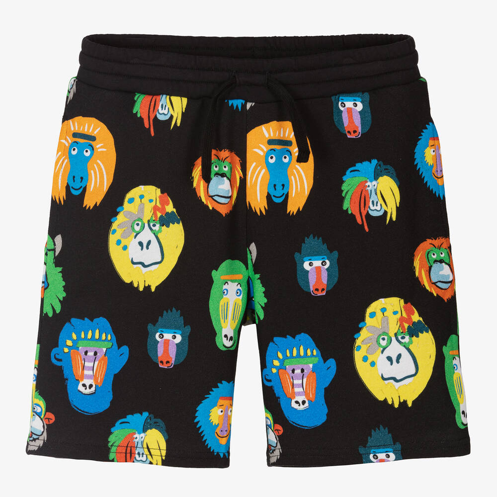 Stella McCartney Kids - Schwarze Teen Shorts mit Tieren (J) | Childrensalon