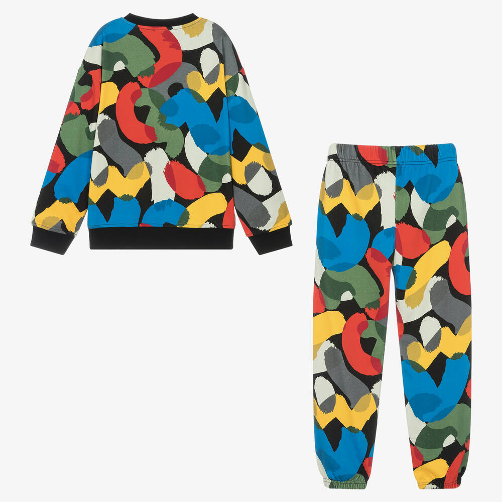 Stella McCartney Kids-Teen Boys Black Camouflage Tracksuit | Childrensalon Outlet