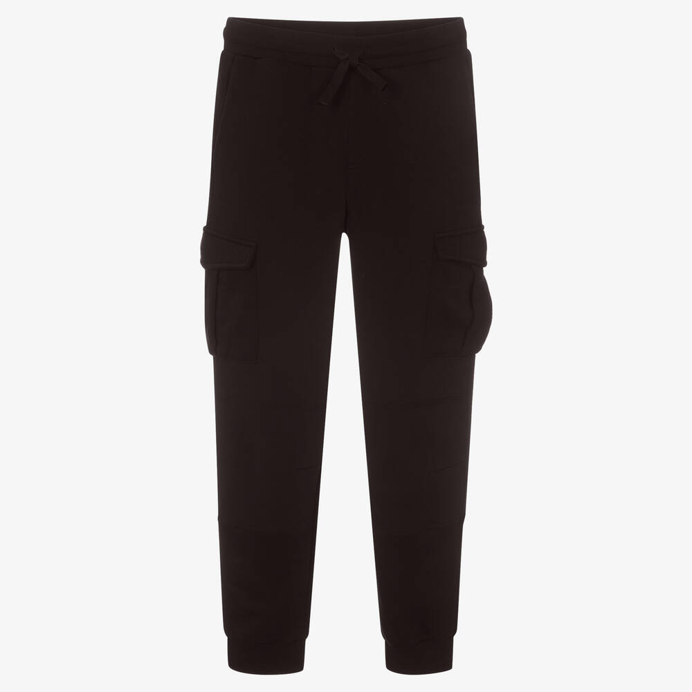 Stella McCartney Kids - Teen Boys Black Cargo Joggers | Childrensalon