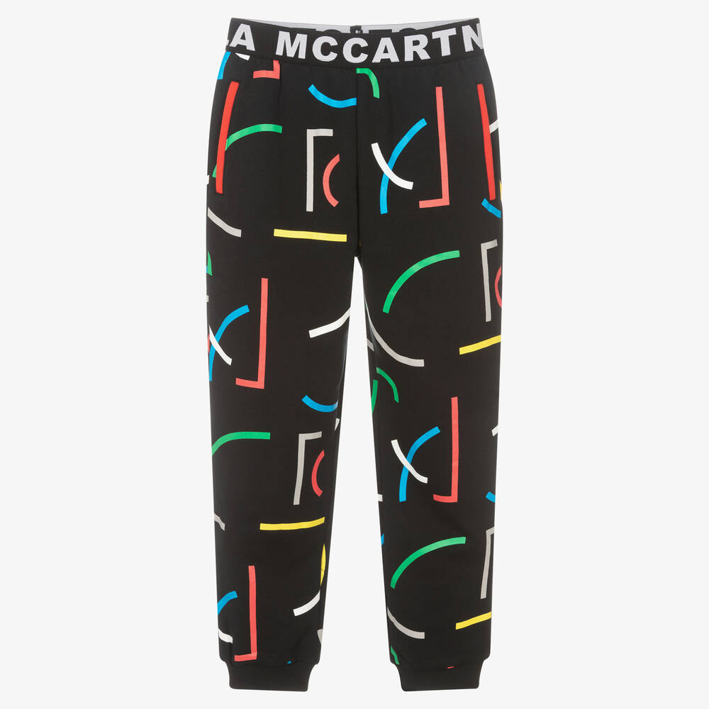 Stella McCartney Kids-Teen Boys Black Cotton Joggers | Childrensalon Outlet