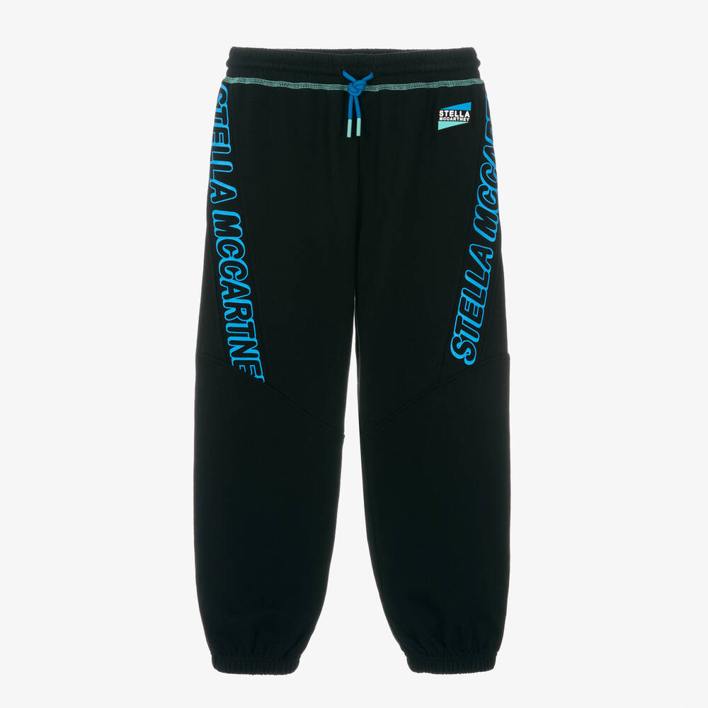 Stella McCartney Kids-Teen Boys Black Cotton Joggers | Childrensalon Outlet
