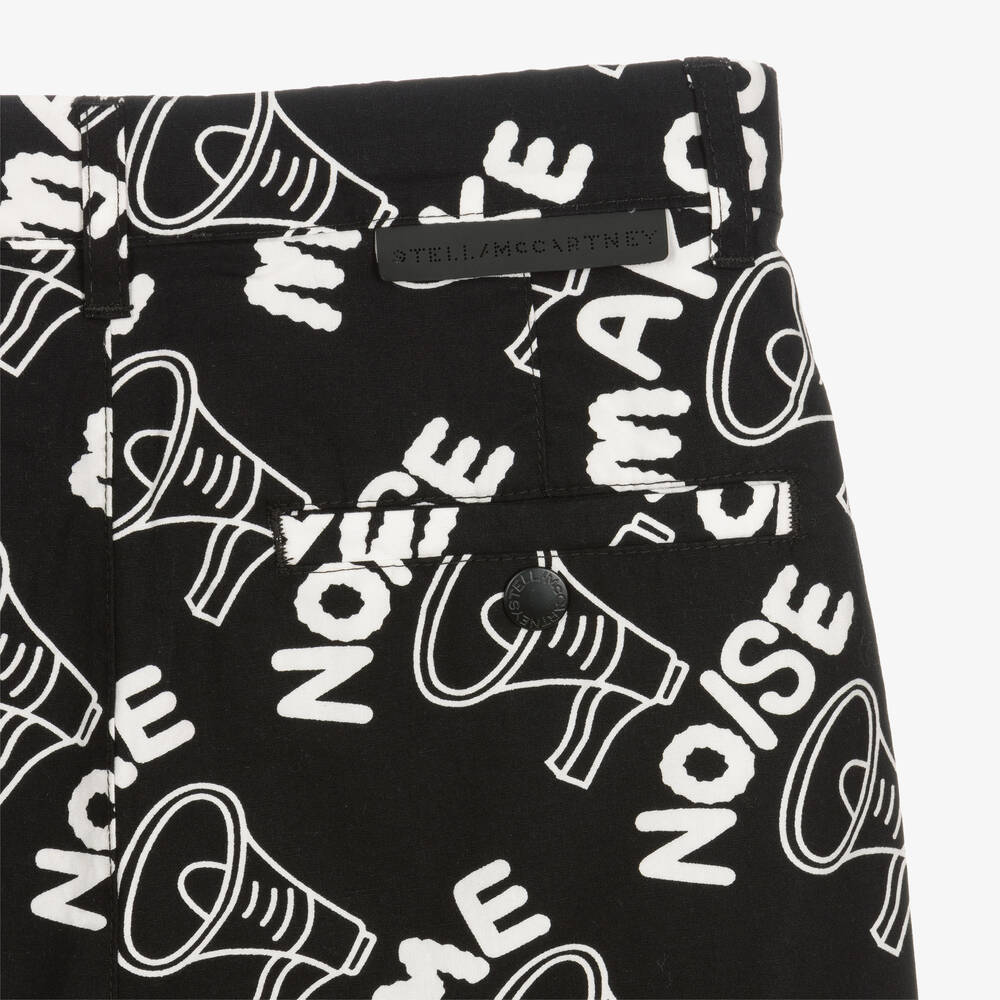Stella McCartney Kids-Черные хлопковые шорты | Childrensalon Outlet