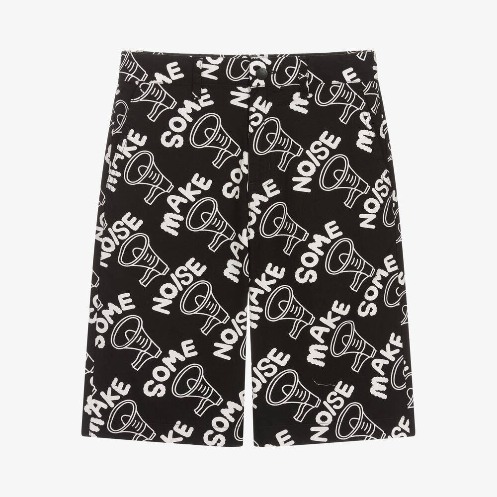 Stella McCartney Kids-Teen Boys Black Cotton Shorts | Childrensalon Outlet