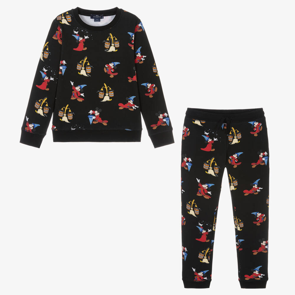 Stella McCartney Kids - Черный спортивный костюм Disney для мальчиков-подростков | Childrensalon