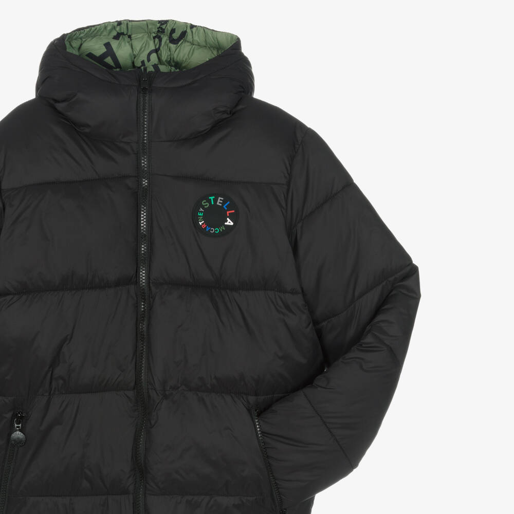 Black bananas reflective top bubble coat