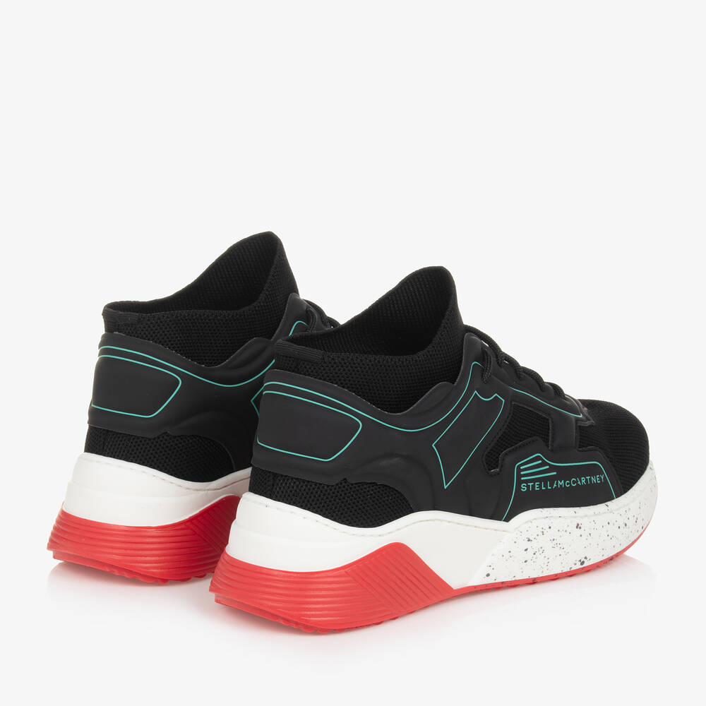 Stella McCartney Kids-Teen Boys Black Lace-Up Sock Trainers | Childrensalon Outlet