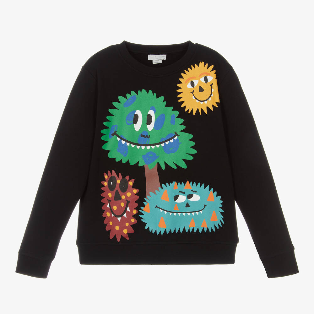 Stella McCartney Kids - Teen Boys Black Monsters Sweatshirt | Childrensalon