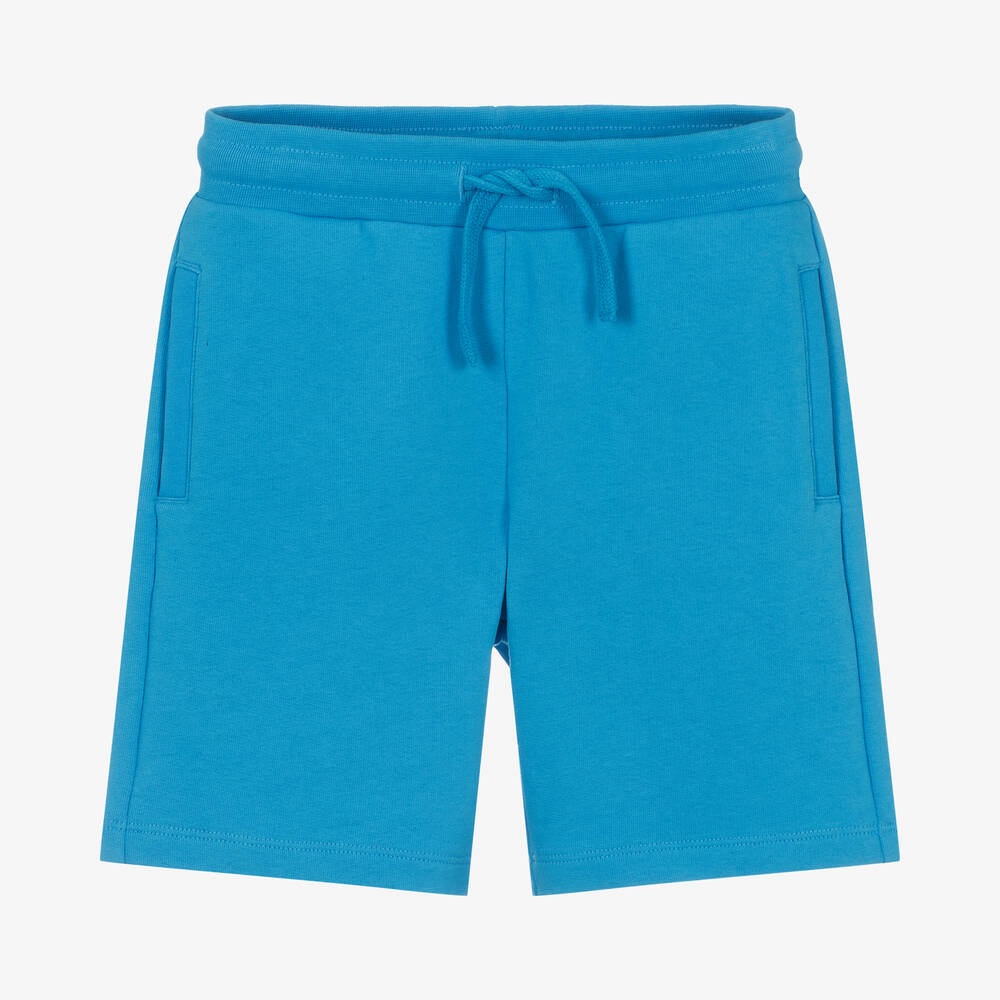 Stella McCartney Kids-Teen Boys Blue Cotton Jersey Sun Shorts | Childrensalon Outlet