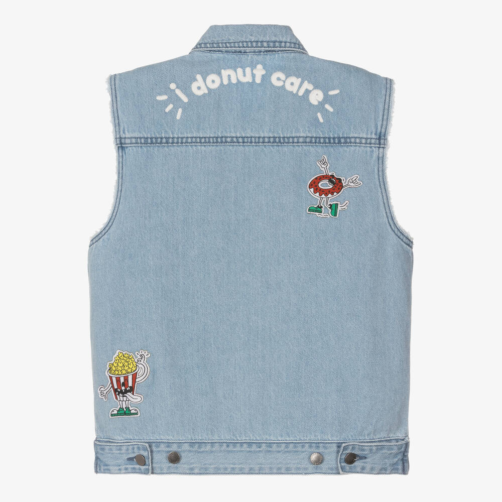 Stella McCartney Kids-Голубой джинсовый жилет с заплатками | Childrensalon Outlet