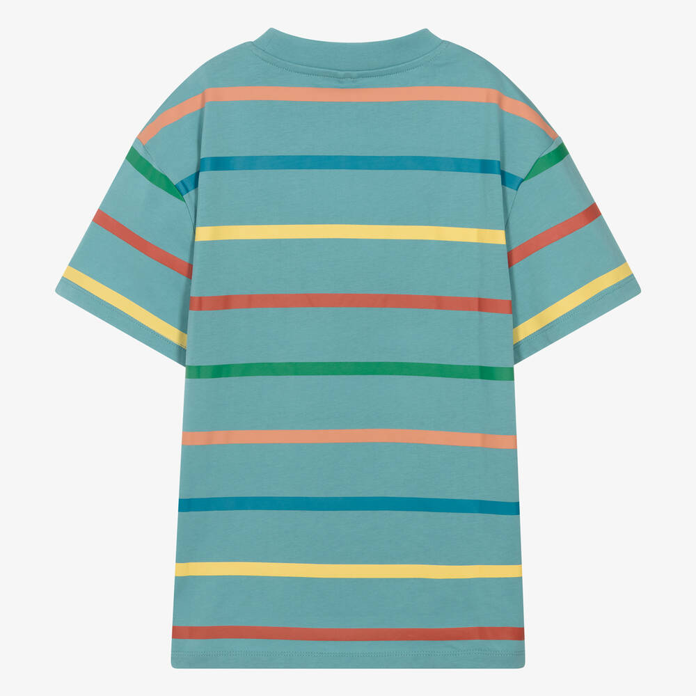 Stella McCartney Kids - Teen Boys Blue Striped Cotton T