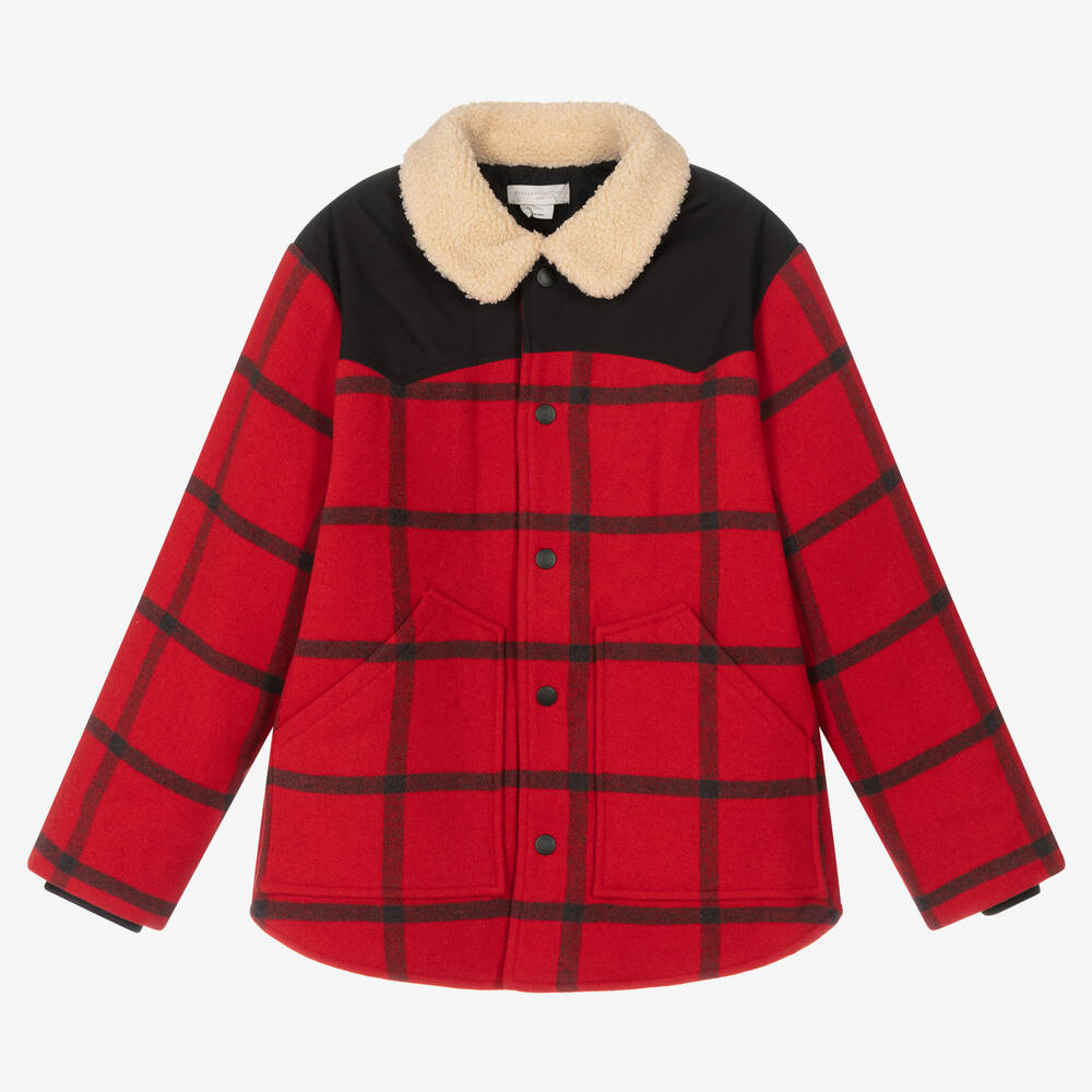 Stella McCartney Kids - Karierte Teen Teddy-Jacke (J) | Childrensalon