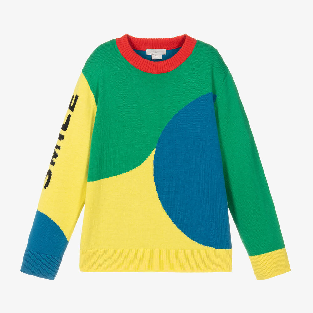 Stella McCartney Kids - Свитер с цветовыми блоками для мальчиков-подростков | Childrensalon