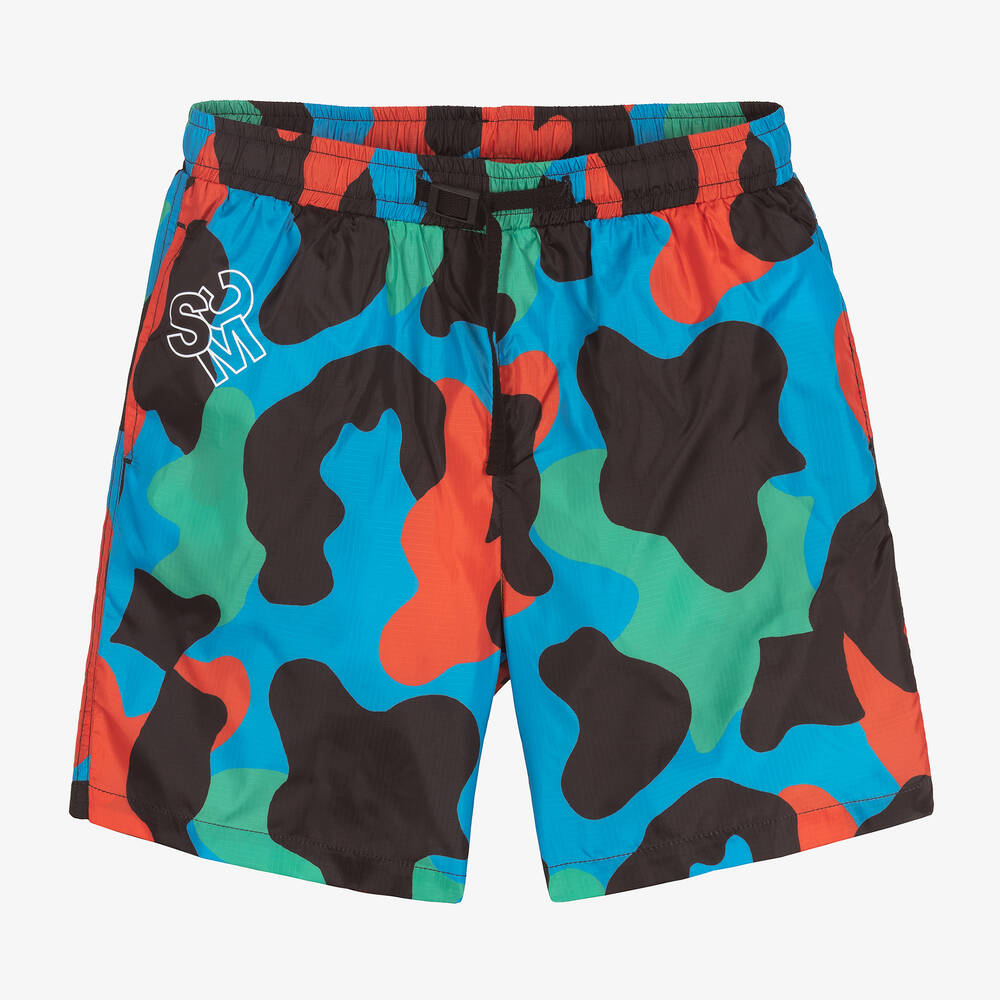 Boys blue camo shorts online